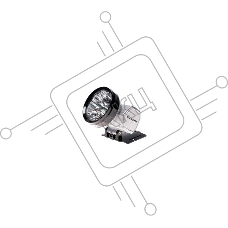 Фонарь Accu H10 LED (10Led 300мА.ч встроенное заряд. устр.) налобный Космос KOCAccuH10LED