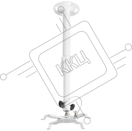 Крепление потолочное Kromax PROJECTOR-300 белый для проектора, 2 ст свободы, наклон 30°, вращение на 360°, от потолка 650-1100 мм, нагрузка до 10 кг
