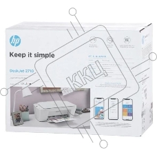 МФУ струйное HP DeskJet 2710 (5AR83B), A4, цветной, печ. до 7.5 стр/мин. (ч/б) до 5.5 стр/мин. (цвет), 1200 x 1200 dpi, USB, Wi-Fi, Air Print, Mopria