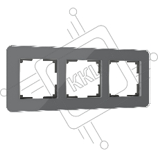 Рамка на 3 поста Elite (графит, стекло) W0032440