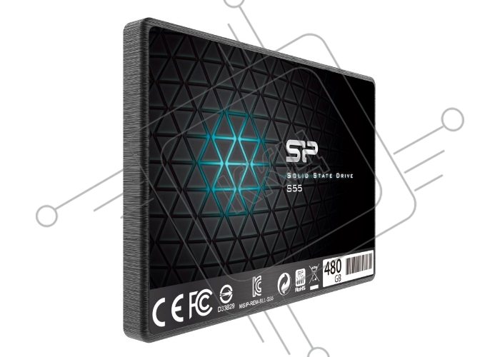 Накопитель SSD Silicon Power Slim S55, 480Gb, SATA, 2.5