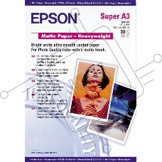Фотобумага Epson C13S041261 A3/167г/м2/50л плотная матовая ярко-белая