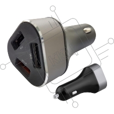 Автомобильная зарядное устройство ACD ACD-C233-X3B черный 23Вт, 3xUSB 1QC+2Smart, 3.6~12В, 3А RTL {120}