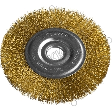 Кордщетка STAYER PROFESSIONAL 35122-150 д/УШМ витая стальная латун.проволока 0.3мм 150мм/22мм