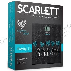 Весы напольные электронные Scarlett SC-BS33E019 черный/рисунок