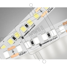 Светодиодная лента Ambrella light GS3202 2835 180Led/ 14.4W m/ 24V IP20 4500K/ 5000*8*1.2mm (2 конт.)