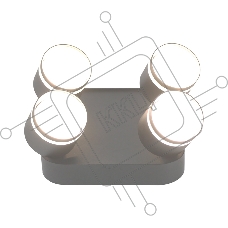 Спот на основании GWL-4GX53-M-IP20 Четверной Графит С Боковым рассеивателем Вихрь