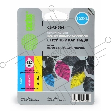 Картридж струйный Cactus CS-CH564 №122XL многоцветный (18 мл.) для DeskJet 1050/2050/2050s