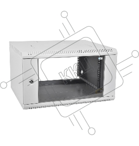 Шкаф телеком. настенный разборный 6U (600х520) дверь стекло (ШРН-Э-6.500) (1 коробка)