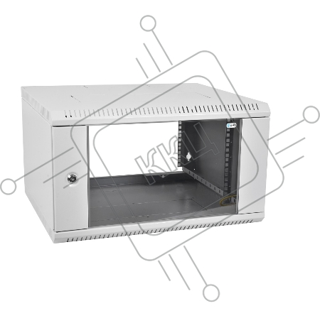 Шкаф телеком. настенный разборный 6U (600х520) дверь стекло (ШРН-Э-6.500) (1 коробка)