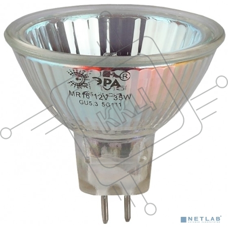 Лампа галогенная ЭРА GU5.3-JCDR (MR16) -35W-230V-Cl  (10/200/6000)