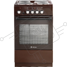 Плита электрическая De Luxe 5004.18э-014 коричневый, конфорок 4 шт, духовка 43 л, 50 см x 85 см x 50 см
