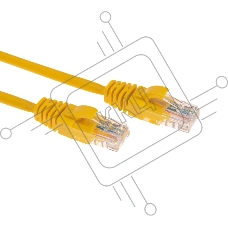 Патч-корд U/UTP, CAT 5e, RJ45-RJ45, 26AWG, LSZH, желтый, 0,3м  Rexant