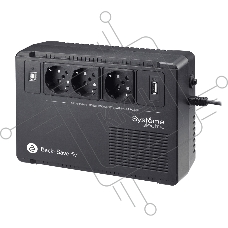 Источник бесперебойного питания Systeme Electriс Back-Save, 400VA/240W, 230V, Line-Interactive, AVR, 3xSchuko, USB charge(type A), USB