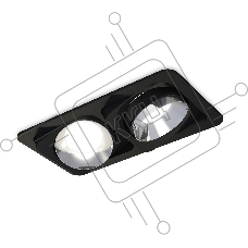 Комплект встраиваемого светильника Ambrella light XC7664022 SBK/PSL черный песок/серебро полированное MR16 GU5.3 (C7664, N7032)