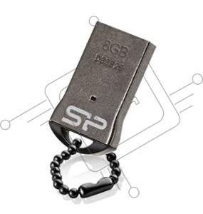 Флеш Диск Silicon Power 8Gb Touch T01 SP008GBUF2T01V1K USB2.0 черный/серебристый