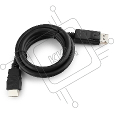 Кабель DisplayPort-HDMI Gembird/Cablexpert 1м, 20M/19M, черный, экран, пакет(CC-DP-HDMI-1M)