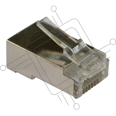 Коннектор RJ45 тип EZ, 8P8C, STP, Cat.5e, универсальный, со вставкой, покрытие 50 микрон,100 шт.