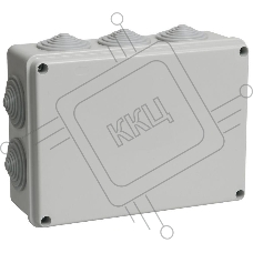 Коробка распаячная ОП 190х140х70 IP55 КМ41244 RAL7035 (10 гермовводов) ИЭК UKO11-190-140-070-K41-55