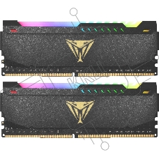 Оперативная память Patriot Viper Steel, DDR4, 16GB (2x8GB), 3200MHz, CL18, с радиатором, RGB, черный