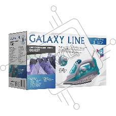 Утюг Galaxy Line GL 6127, бирюзовый, паровой, 2200 Вт, постоянный пар 50 г/мин, паровой удар 170 г/мин, функции: самоочистка, антикапля, антинакипь, функция увлажнения, вертикальное отпаривание, защита от перегрева, индикатор нагрева, керамическое покрыти