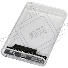 Внешний корпус для HDD/SSD AgeStar 3UB2P6C SATA III пластик прозрачный 2.5