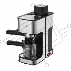 Кофеварка рожковая BQ CM4000 cтальной-черный, исп. кофе - молотый, 0.24 л, 800 Вт, 4 Бар