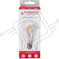 Лампа филаментная Thomson E27,  эдисон, 7Вт, 6500К, белый холодный,  TH-B2341, 1 шт.