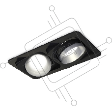Комплект встраиваемого светильника Ambrella light XC7664023 SBK/MCH черный песок/хром матовый MR16 GU5.3 (C7664, N7033)