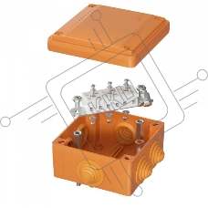 Коробка пластиковая FS с кабельными вводами и клеммниками, IP56,100х100х50мм, 5р, 450V,10A, 6мм.кв. FSB11506 DKC