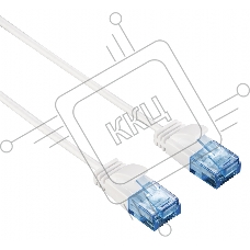 Патч-корд Hama Slim-Flexible UTP cat6 solid 1.5м белый RJ-45 (m)-RJ-45 (m)