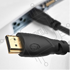 Кабель Greenconnect PROF 15.0m HDMI версия 2.0, черный, OD9.0mm, 28/24 AWG, позолоченные контакты, Ethernet 18.0 Гбит/с, 3D, 4K GCR-HM313-15.0m, тройной экран Greenconnect Кабель PROF 15.0m HDMI версия 2.0, черный, OD9.0mm, 28/24 AWG, позолоченные контакт