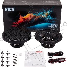 Колонки автомобильные Kicx SA 165 150Вт 92дБ 4Ом 16.5см (6 1/2дюйм) (ком.:2кол.) коаксиальные четырехполосные