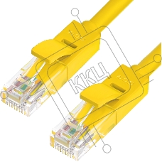 Патч-корд Greenconnect Патч-корд UTP прямой ethernet 0.5m кат.5е,  RJ45,  литой (Желтый) (GCR-LNC02-0.5m)