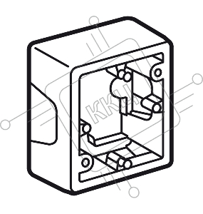 Коробка Valena коробка д/внеш. монтажа 1 пост/сл. кость