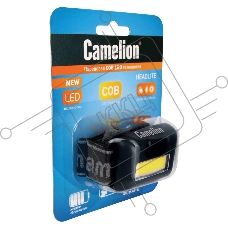 Фонарь налобный Camelion LED5355 черный 1Вт лам.:светодиод. AAAx3 (13748)