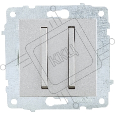 Ovivo Механизм выкл. 2-кл. (узкая клавиша), серебро, 610-000210-202