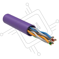 Каб. в. п. U/UTP кат. 6 4х2х23AWG solid LSZH 305м фиол. | LC1-C604-126 | ITK