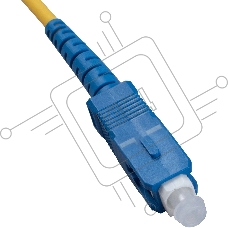 Комм. шнур оптический Cabeus Tight Buffer, Simplex SC/SC, OS2 9/125, LSZH, 5м, Ø 2мм, синий хвостовик, желтый