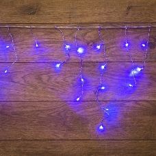 Новогодние светоукрашения NEON-NIGHT (255-013) Гирлянда Айсикл {(бахрома) светодиодный, 1,8 х 0,5 м., белый провод, 220В, диоды синие}