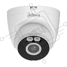 Уличная купольная IP-видеокамера DAHUA DH-IPC-T4AP-PV-0280B Smart Dual Light 4Мп, 1/3” CMOS, объектив 2.8мм, видеоаналитика ИК 30м, LED 30м, микрофон, динамик, Wi-Fi 2.4ГГц, IP67, металл пластик