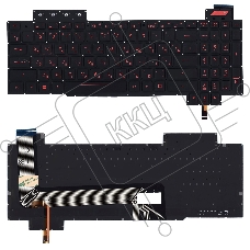 Клавиатура для ноутбука Asus FX503 черная с красной подсветкой