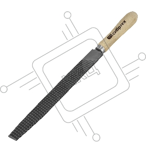 Напильник, 250 мм, плоский, деревянная ручка// Сибртех