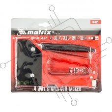 Степлер мебельный MATRIX MASTER 40905 4-функциональный пластиковый, тип скобы: 53, 28, 300, 500, 6-14 мм