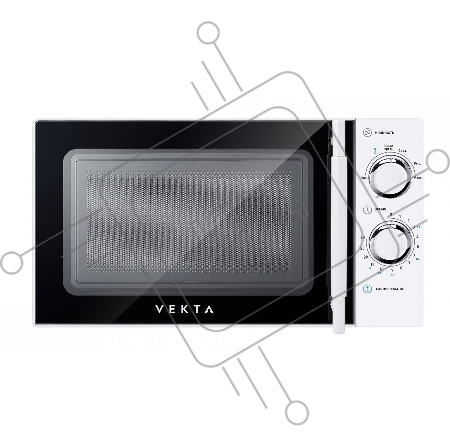 Микроволновая печь VEKTA MS720ATW, 20 л., механическое управление, 700Вт, цвет белый