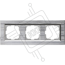 Ovivo Рамка 3-местн. КВАНТУМ (QUANTUM), серебро, 405-320000-227