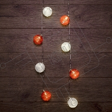 Тайские фонарики «Магия» 3,5 м, прозрачный ПВХ, 20 LED, теплый белый, питание 2 х АА (батарейки не в комплекте)
