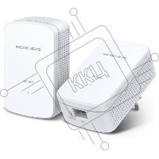 Комплект гигабитных адаптеров Mercusys AV1000 Gigabit Powerline Kit, HomePlug AV2 standard, 1 Gigabit port, 300m over electrical circuits, plug and play.