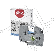Кассета с лентой S'OK by Sakura Printing TZES531 для Brother,  черный на синем, 12мм/8м , наклейка