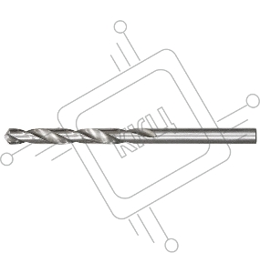 Сверло MATRIX по металлу, 3,2 мм, полированное, HSS, 10 шт. цилиндрический хвостовик// 71532